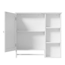Wall Mounted Bathroom Storage Cabinet, Medicine Cabinets With Large Mirror Door, Adjustable Shelves And Three Open Storage Levels(Not Include Bathroom Vanity) by HouseOfZazla