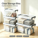 4 Pack 90 QT Plastic Storage Bins with Lids