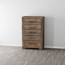 5 Drawer Chest With Casual Style - Brown