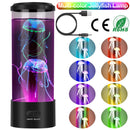 Jellyfish Lava Lamp Multi-color Changing Mood Night Light USB Electric Desk Tank Decoration Lamp Home Office