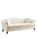 3-seater + 3-seater Combination sofa.Beige Velvet W834S00065