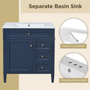 Bathroom Vanity With Top Sink, 2 Drawers & Tip Out Drawer