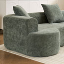 Modern Style Ultra Smooth Curved Sofa With 3 Pillows by Unique Piece Furniture