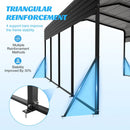 13x20 FT Metal Carport,Garage with Upgraded Triangle Reinforced Frame&4 Poles,Galvanized Steel Hardtop Roof,Heavy-Duty All-Weather Shelter for Car,Truck,Boat,Outdoor Storage by Montret