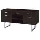 5 Drawer Credenza With Open Shelving - Cappuccino by HouseOfZazla