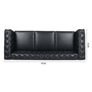 83.66 Inch Width Traditional Square Arm removable cushion 3 seater Sofa