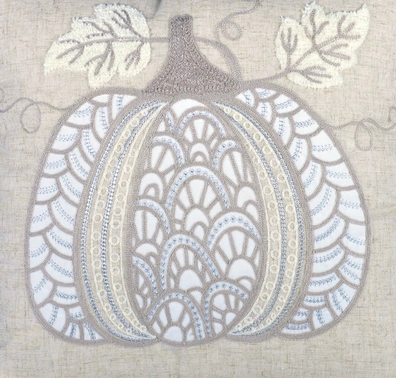 Lace Embroidered Pumpkin Throw Pillow – Set of 2, photo 5 of 5