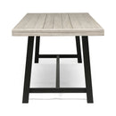 Equilibrium Outdoor Dining Table with Wooden Frame and Slat Top by HouseOfZazla