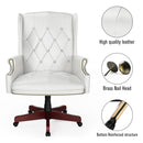 330LBS Executive Office Chair, Ergonomic Design High Back Reclining Comfortable Desk Chair - White
