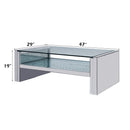 Nysa - 47" Coffee Table - Mirrored & Faux Crystals