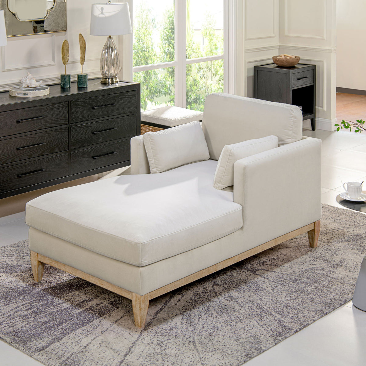 Knox - Modern Farmhouse Chaise Lounge Chair, photo 6 of 29