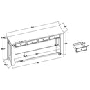 63" Pine Wood Console Table with 4 Drawers and 1 Bottom Shelf for Entryway Hallway Easy Assembly 63 inch Long Sofa Table Light Espresso