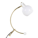 Eileen Contemporary Task Lamp in Gold Metal and White Shade