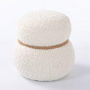 Snowman Stool With Cushion And Solid Wood Frame by HouseOfZazla