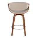 Symphony - Mid Century Modern Fixed Height Counter Stool & Swivel With Round Footrest (Set of 2) by HouseOfZazla