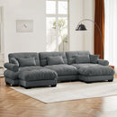 Super Comfort Oversized Modular Sectional Sofa With Movable Ottoman by HouseOfZazla