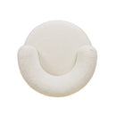 Fuji - 360 Swivel Low Barrel Back Accent Chair - Ivory White by HouseOfZazla