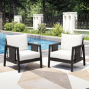 Outdoor Club Chairs (Set of 2) with Diamond-Pattern