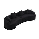 4 Seater Sofa With Fabric, 30D, 60 Hardness Full Sponge, 4 Pillow For Living Room, Home Furniture Sleeper Sectional Sofa For Apartment by HouseOfZazla