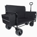 Folding Wagon Cart with Bench Seat – 500lb Capacity, 180L