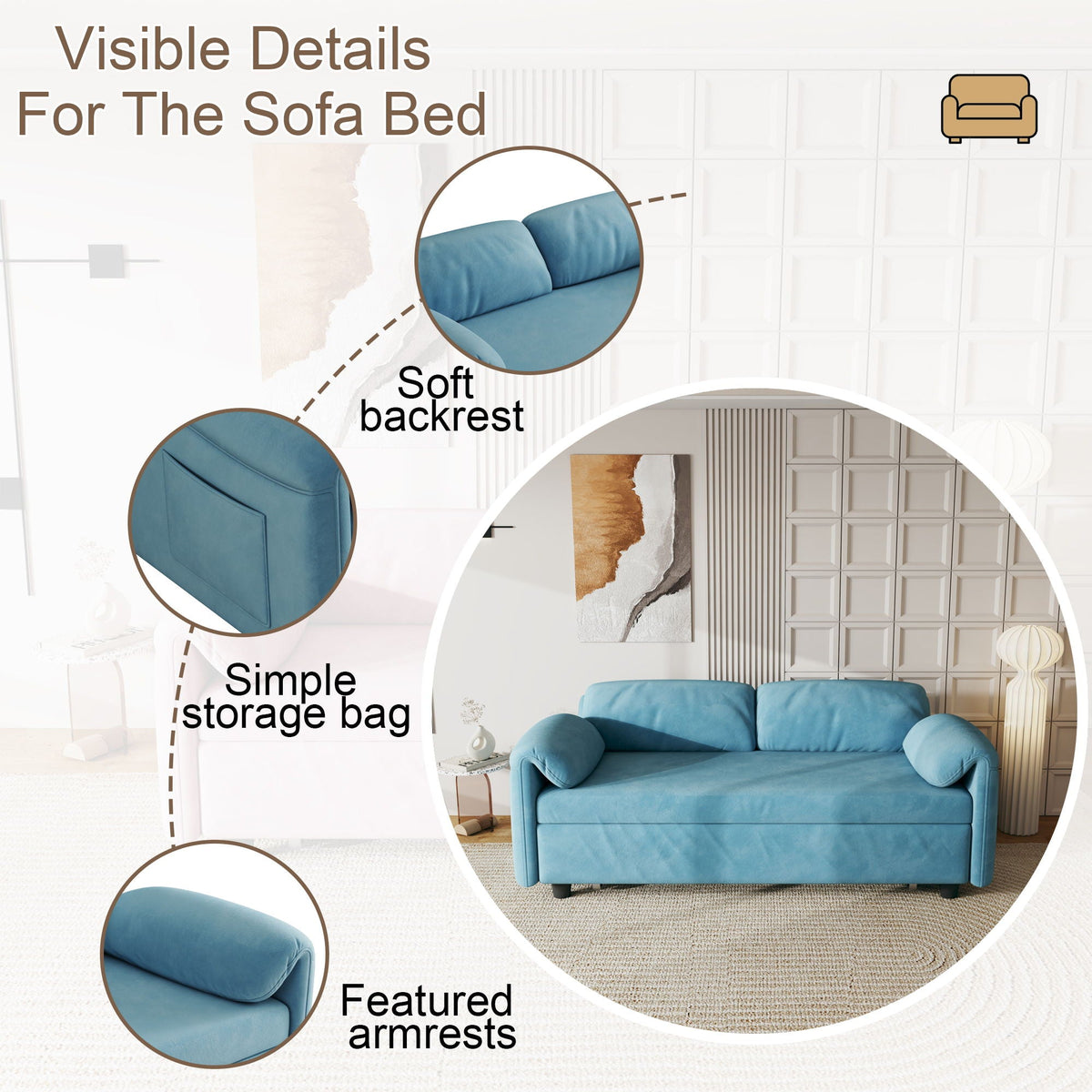 Sofa, Dual Purpose Lounge With Retractable Queen Size Bed, photo 8 of 40