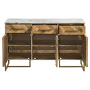 Paloma - 3 Door Herringbone Accent Cabinet - Natural by HouseOfZazla