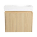 Modern Bathroom Vanity With Ceramic Basin, Wall Mounted Floating Sink Combo, Storage Cabinet by Unique Piece Furniture