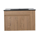 30 Inch Bathroom Vanity With Black Ceramic Basin and Adjust Open Shelf (KD-PACKING)