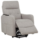 Dayes Upholstered Power Lift Recliner Chair Taupe