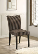 Dermott Upholstered Parson Dining Side Chair Chocolate (Set of 2)