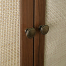 4 Door Storage Cabinet With 1 Drawer, With 4 Adjustable Inner Shelves by HouseOfZazla
