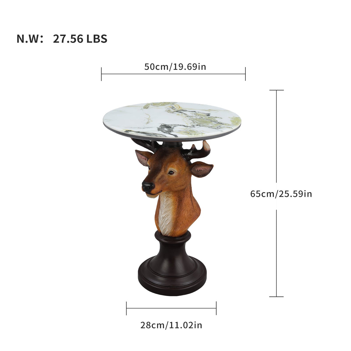 Deer Head Accent Table, photo 3 of 10
