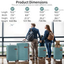 4 Piece Luggage Suitcase Set, Hard Shell Lightweight Expandable Travel Luggage With 4 Packing Cubes