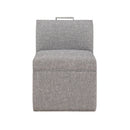 Della - Upholstered Castered Chair - Gray by HouseOfZazla