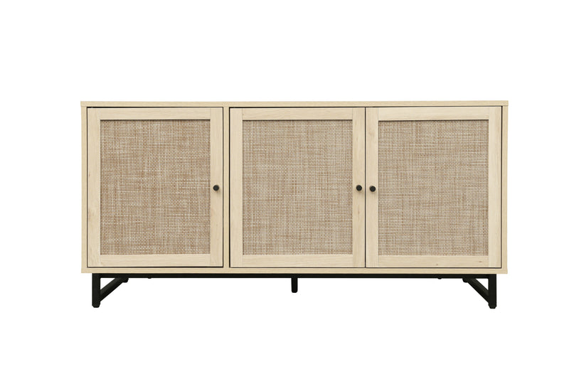 3 Door Cabinet, Sideboard Accent Cabinet, Storage Cabinet for Living Room, Hallway Entryway Kitchen