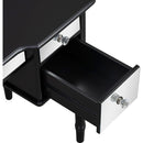 43" Dressing Table Set with Mirrored Drawers and Stool, Tri-fold Mirror, Makeup Vanity Set for Bedroom, Black