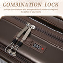 14' & 20' ABS Spinner Wheel Luggage Set with Cosmetic Case