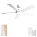 Reversible Motor Integrated LED Dimmable Ceiling Fan With Light by Unique Piece Furniture