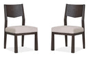 Tauren - Upholstered Side Chair With Solid Back (Set of 2) - Coffee Bean