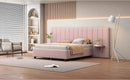 Upholstered Platform Bed With Big Headboard by HouseOfZazla