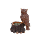 Sitting Owl with Tree Trunk Garden Planter by HouseOfZazla