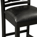 5-piece Counter Height Dining Round Table Set with One Faux Marble Top Dining Table and Four PU-leather Chairs,Dark Espresso