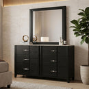 Opel - 6 Drawer Dresser - Black by HouseOfZazla