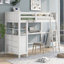 Loft Bed With Drawers With Desk And Shelves by HouseOfZazla