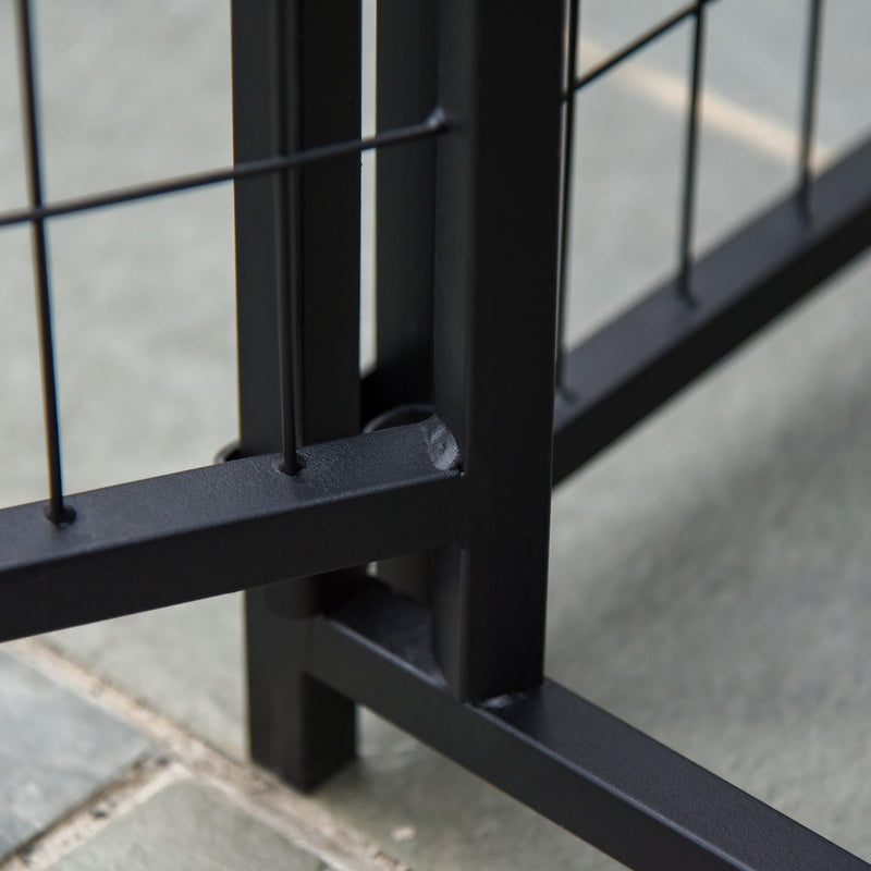 4' x 4' x 4.5' Dog Playpen Outdoor, Dog Kennel Dog Exercise Pen with Lockable Door, Water-resistant Canopy, for Small and Medium Dogs