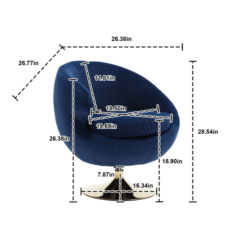 360 Degree Swivel Cuddle Barrel Accent Chairs, Round Armchairs with Wide Upholstered, Fluffy Fabric Chair for Living Room, Bedroom, Office, Waiting Rooms