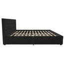 King Upholstered Bed With Storage - Black by Unique Piece Furniture