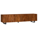 Harper - TV Stand Media Console With Curved Doors - Brown by HouseOfZazla