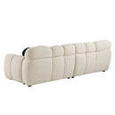 87.4 length, 35.83" deepth, human body structure for USA people, marshmallow sofa,boucle sofa, 3 seater, BEIGE BOUCLE