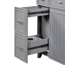Bathroom Vanity With Ceramic Sink, Soft Close Doors, Adjustable Shelves by HouseOfZazla
